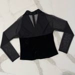 Vintage J.R. Nites By Caliendo Velvet Embellished Sexy Mesh Top Women’s 8 Black Photo 8