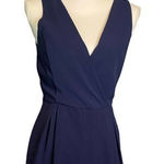 She & Sky  Navy VNeck Short romper Small Fully lined‎ Photo 0