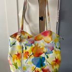 Vibrant Floral Women's Tote Bag made in ITALY Red Photo 0