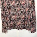 Lucky Brand Pink & Purple Floral Paisley Long Sleeve Top M Photo 4