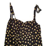 ASOS Design Black Yellow Floral Sleeveless Playsuit Pocket Jumpsuit Size 4 Photo 3