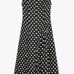 ZARA  linen blend Black and White Polka Dot Dress Photo 10