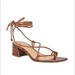 Marc Fisher  Jacinda Block Heel Strappy Sandal in Brown Snake Photo 1