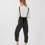 Urban Outfitters  bdg MIKEY LINEN blend BACKLESS OVERALL in dark grey size large Photo 1