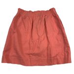 J.Crew Linen Blend Mini Skirt Womens Size 4 Coral Orange City Summer Pull On Photo 4