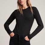 All Saints Molly Ribbed Long Sleeve Open Back Bodysuit Photo 0