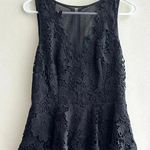 Betsy and Adam  Lace Crochet Peplum Dress with Black Pencil Skirt, Size 10 Photo 0