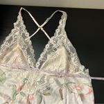 Cassandra Intimates Babydoll Floral Lace Slip Nightgown Large White Photo 9