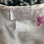 Vintage pockets house robe satin weave flowers White Size M Photo 4