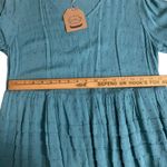 Kori America Medium Blue Swiss Dot Womens Babydoll Short Dress Photo 9