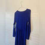 PURE Collection Royal Blue Long Sleeve Drape Waist Dress Size 8 Photo 4