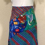 carole little Sport Petites Vintage 80s White Graphic Skirt Button Dress Photo 2