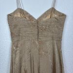 Badgley Mischka Beige Sleeveless Beaded Embroidered Dress Size 8 Photo 3