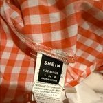 SheIn  Orange Gingham Mini Dress Photo 3