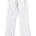 Roxy NWT  Women's Oceanside Sea Salt Drawstring Wide-Leg Pants Size Large Photo 0