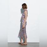 ZARA Metallic Multicolored Luxury Sequin High Waisted Skirt Scalloped Hem Sz S Photo 3