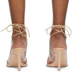 Gianvito Rossi Plexi PVC Leather Thong Heel Wraparound Sandals Size EU 36.5 Photo 5