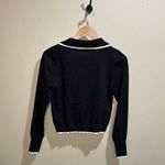 Adyson Parker Black Speckled Knit Sweater Top | size small Photo 3