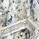 ZARA  Ivory Floral Linen Smocked Long Sleeve Cottage Prairie Maxi Dress Size S Photo 9