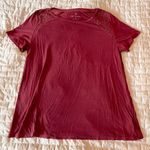 American Eagle Soft & Sexy Lace Shoulder Crewneck Tee Size Small Photo 0