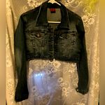 Detail Jeans Crop Jean Jacket Ladies Medium 90s Vintage Super Cute EUC Size L Size L Photo 2