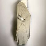 Juicy Couture Gray Waffle Metallic Knit Embellished V-Neck Tunic Tee, XL Photo 2