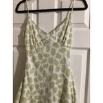 Pepper Mayo Green Floral Cutout Back Slip Mini Dress Women Size 4 Photo 1
