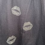 Lauren Moshi  Black Athletic Shorts with Silver Lips Photo 1