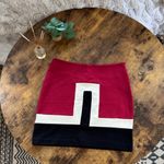 Kenar Color block Red, Black, and White Women's Skirt sz6 retro 70’s Photo 1