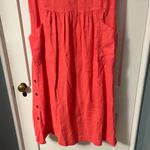 Poetry  short-sleeve v-neck midi dress linen size 10 oversized lagenlook minimal Photo 7