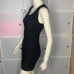 Foreign Exchange  Black BodyCon Mini Dress W/Sheer Panels Size Small Photo 2