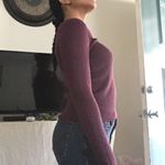 H&M Glitter cardigan, v neck cardigan, purple cardigan, zip up cardigan Photo 2