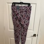 Lands' End Starfish NEW Leggings Mid Rise Deep Sea Navy Paisley Size M (10 Photo 5