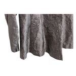 Eileen Fisher Eillen Fisher Crinkle Jacket Gray/Brown Womens Size S 100% Silk Photo 6