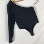 BDG NWT  Sparkle One Shoulder Bodysuit Black Size Medium Photo 4