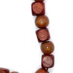 Handmade Wooden Beaded Necklace Cherry-tone Wood Photo 2
