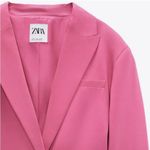 ZARA  Pink Oversized Blazer Business Career Jacket Coat Women's Sz Small 4432/700 Photo 2
