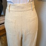 Miou Muse Pleated Linen Blend Jogger Pants Ivory Lagenlook Size Small Photo 4
