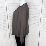 Eileen Fisher Vintage Textured Open Front Cardigan Blazer Jacket Brown XL Photo 1
