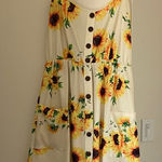 Zaful  Yellow Floral Mini Dress Photo 0