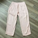 Gap Pink Drapey Trouser Pleated Pants Lt pink Womens size 8 Belt loops Tapered Photo 8