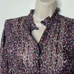 Ba&sh  Deep organza lightweight mini Dress long sleeve sz 0 Photo 6