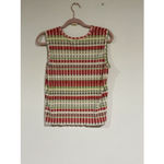 Plisse Top Blouse Multi Color Crinkles Pleats Accordion Stretch Large Red Photo 4