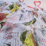 Whimsical Print Babydoll Tank Top – Pink Straps Lightweight Women's White Photo 1