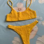 Zaful Yellow Smocked Bikini Top & Bottom Photo 14
