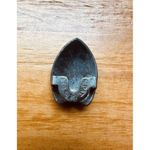 1920s Silver Tone W/Black Shoe Button Cover Ornamental Stamped Pat. 1419034 2pcs Photo 7