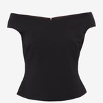 Ted Baker Teimah Cropped Bardot 2 Black Off the Shoulder Top Photo 5