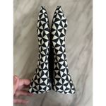 Isabel Marant  Black & White Geometric Canvas Pointed Toe Flat Photo 1