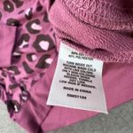 True Craft Leopard Print Crew Neck Pullover Top Size XL Purple Long Sleeve New Photo 5