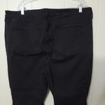 NYDJ Trinity Jeans Womens Black Denim Wide Leg Ankle Frayed Hem Size 20 Photo 6